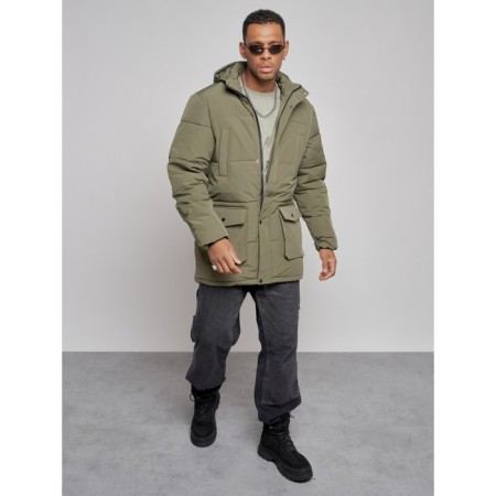 Extensive male winter park, size 48, green color