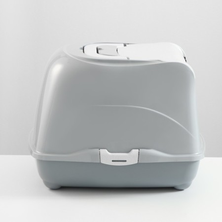 Domik toilet for cats closed with a door 50*38*37 cm, gray-2