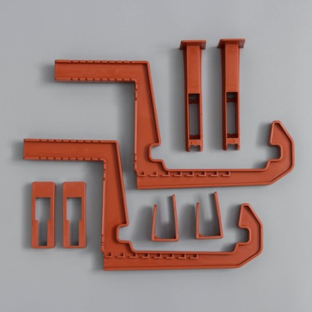 Fasten for balcony boxes is universal, 2 pcs, Terracotta color-1