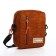 Youth bag with zipper, external pocket, brown color