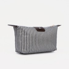 Cosmetic bag with lightning, black/white color