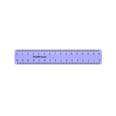 Line 15 cm Erichkrause "Pastel", plastic, bilateral scale, opaque, purple, euro suspension-1