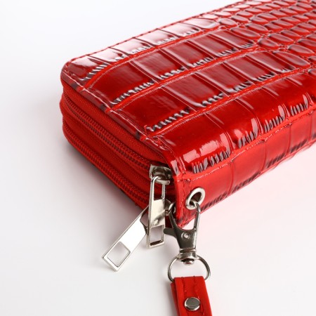 Women's wallet on lightning, red color-2