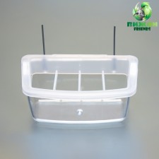 Bird feeder is the internal transparent with a separator 11.7 x 5.5 x 6.3 cm