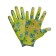 Garden, nylon gloves, with nitrilum semi -recess, size 10, color mix, Greengo