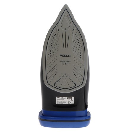 Iron Kelli KL-1650C, 2600 W, ceramic sole, wireless, 320 ml, blue-2