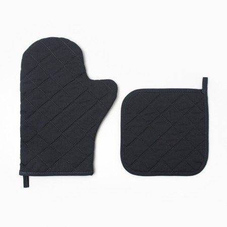 New Year. Set of kitchen Ethel Winter Village mittens 20x28cm, 19x19cm selection, 100%HL-2