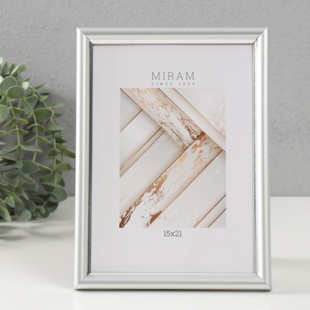 Photo frame plastic Gallery 15x21 cm, 421 silver (plastic screen)