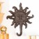 Hook decorative cast iron "sun" 16x13x3 cm