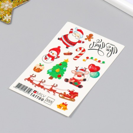 Tattoo on the body "New Year" 10x15 cm-1