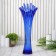 Vase "Coral" H 380 mm. from blue glass (without decor)