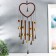 Wind Music Metal "Heart with Eiffel Tower" 4 tubes 5 bells d = 17 cm length 65cm