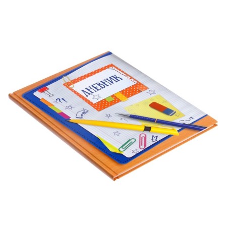 Universal diary for grades 1-11, "notebook leaf", solid cover 7BC, glossy lamination, 40 sheets-2