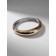 The cuff bracelet "Volume", metal, silver-golden color