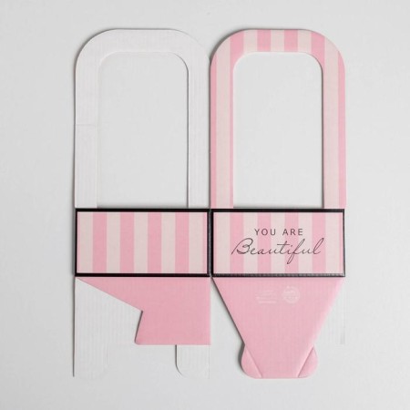 Box-Obel for Flowers "Pink", 12 cm × 12 cm × 22 cm-3