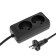 Extension cord Uniel Standart, 2 outlets, 3 m, 10 a, 2500 watts, without salary, black