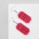 Acryl Earrings "Club" of single hearts, black-pink color