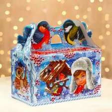 New Year. The gift box of the New Year's feeder 