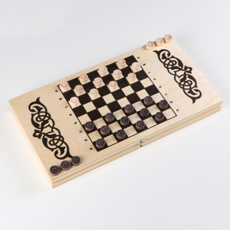 NARDS "PLAN" 40 x 40 cm, with a field for playing checkers-2