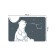 A set of napkins for setting the table "Polar bear and bear cub", rectangular, rounded edges, size 30x46 cm, 4 pcs
