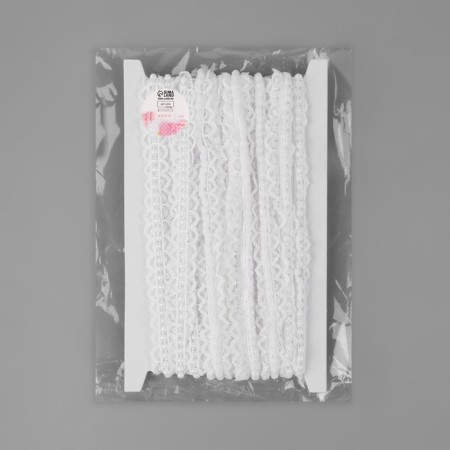 Ryush lace, with beads, 17 mm, 4.5 ± 0.5 m, white color-2