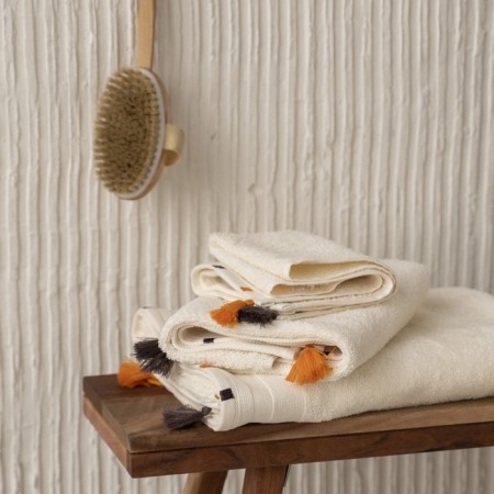 Terry towel Pasionaria "Lolas", 450 gr, size 50x90 cm, white color-1