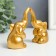 Souvenir Polystone "Two small elephants" gold set 2 pcs 3.5x4x8.8 cm