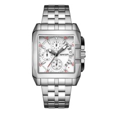 Watch of wrist, D-4.5 cm, calendar, chronograph, waterproof, luminous, silver