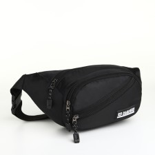 Lightning waist bag, 3 outer pockets, black color