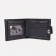 Male purse for magnet, department for bills, for maps, for coins, black color