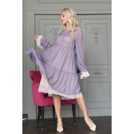 Women's dress, size 46, gray color-5