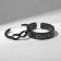 Set of rings 2 pieces of "non -membranous" infinity, color black