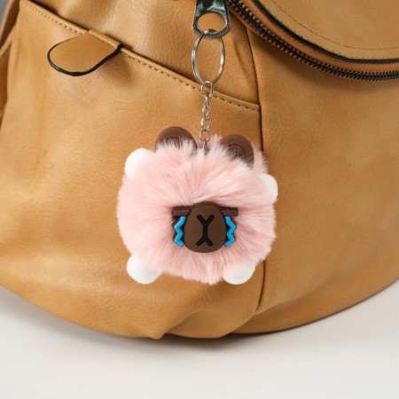 Fluffy on the Ring "Capybara Mr. Sadness" pink 10x8x8 cm