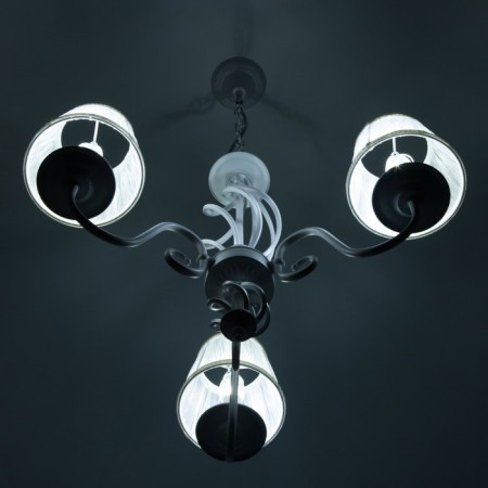 Suspended chandelier Citilux "Rowena" CL427130, 65x65x65 cm, 3x60W, E14, white color-11