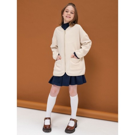 Куртка для девочек, рост 128 см, цвет кремовый-9