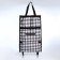 Folding bag on Velcro, 2 wheels, black/white color