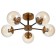 Economic chandelier Nick 5x60W E27, bronze60x60x21 cm