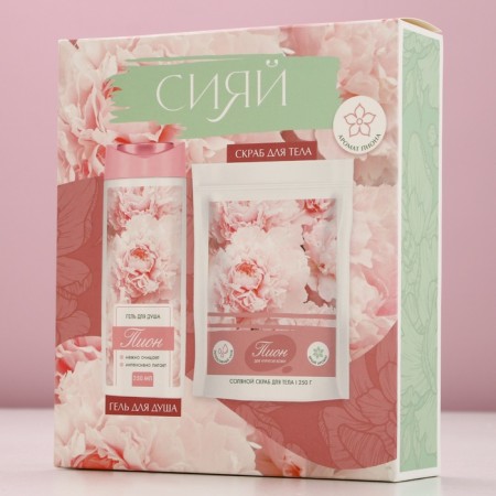 Gift set of cosmetics “Shine!”, Shower gel 250 ml and a body scrub 250 g, pure happiness-13