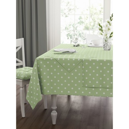 Serving napkin Green polka dot, size 40x40 cm, green color