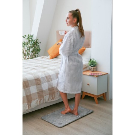 Bath and toilet mat “Luminous stars”, 50 × 80 cm, gray color, Mix drawing-9