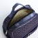 Cosmetic bag, 2 parts on zippers, blue color
