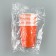 A single -single glass, monophonic, red color, 250 ml