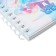 Notebook Gift Book on the comb 80l, line, color block, cover. 3D anime (17.7x13.7cm) 10539