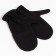 Male mittens with a hinged top is laid down, the color is black