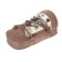 Polaruska-transformer "Gnome", plastic wheels, shades of beige, drawing mix