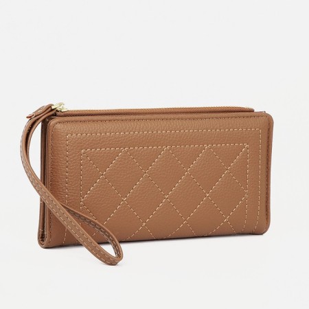 Women's wallet on magnets, beige color