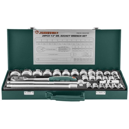 Set of end heads Jonnesway S04H4728S, 28 items