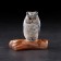 Souvenir "Owl on a log." 8 × 3.5 × 7.5 cm, selenite