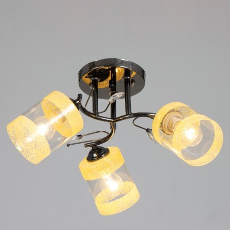 Svetogor chandelier "Sun" 3x60W e27 black chrome-1