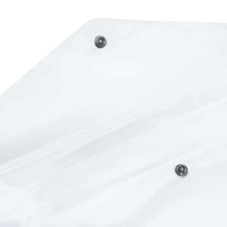 A4 button folder-convert, 160 μm, Erichkrause Glossy Clear, glossy, with a colored button, transparent, mix-7